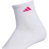 imageadidas Womens Ankle Socks Athletic Cushioned Quarter Fit 6Pack Durable Comfortable Cooling with CompressionWhiteShock PinkBright Cyan