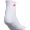 imageadidas Womens Ankle Socks Athletic Cushioned Quarter Fit 6Pack Durable Comfortable Cooling with CompressionWhiteShock PinkBright Cyan