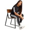 imageadidas Womens Essentials 3Stripes Cotton LeggingsBlackWhite