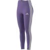 imageadidas Womens Essentials 3Stripes Cotton LeggingsViolet FusionWhite