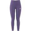 imageadidas Womens Essentials 3Stripes Cotton LeggingsViolet FusionWhite