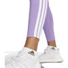 imageadidas Womens Essentials 3Stripes Cotton LeggingsViolet FusionWhite