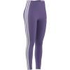 imageadidas Womens Essentials 3Stripes Cotton LeggingsViolet FusionWhite