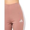 imageadidas Womens Essentials 3Stripes Cotton LeggingsWarm ClayWhite