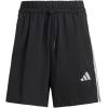 imageadidas Womens Essentials 3Stripes Cotton ShortsBlackWhite