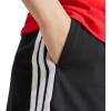 imageadidas Womens Essentials 3Stripes Cotton ShortsBlackWhite