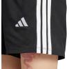 imageadidas Womens Essentials 3Stripes Cotton ShortsBlackWhite