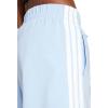 imageadidas Womens Essentials 3Stripes Cotton ShortsBlueWhite