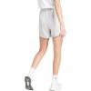 imageadidas Womens Essentials 3Stripes Cotton ShortsLight Grey HeatherWhite