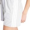 imageadidas Womens Essentials 3Stripes Cotton ShortsLight Grey HeatherWhite