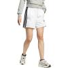 imageadidas Womens Essentials 3Stripes Cotton ShortsWhiteBlack