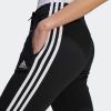 imageadidas Womens Essentials 3Stripes Fleece PantsBlackWhite