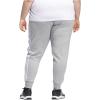 imageadidas Womens Essentials 3Stripes Fleece PantsMedium Grey HeatherWhite