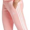 imageadidas Womens Essentials 3Stripes Fleece PantsSemi Pink Spark