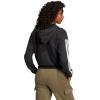 imageadidas Womens Essentials 3Stripes French Terry FullZip HoodieBlackWhite