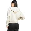 imageadidas Womens Essentials 3Stripes French Terry FullZip HoodieWonder AluminaWhite