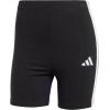 imageadidas Womens Essentials 3Stripes HighWaisted Biker ShortsBlackWhite