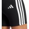 imageadidas Womens Essentials 3Stripes HighWaisted Biker ShortsBlackWhite