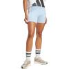 imageadidas Womens Essentials 3Stripes HighWaisted Biker ShortsBlueWhite