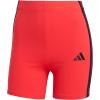 imageadidas Womens Essentials 3Stripes HighWaisted Biker ShortsPure RubyBlack