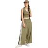 imageadidas Womens Essentials 3Stripes Woven Parachute PantsOlive StrataWhite