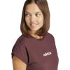 imageadidas Womens Essentials Linear Cotton TShirtAurora RubyWhite