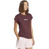 imageadidas Womens Essentials Linear Cotton TShirtAurora RubyWhite