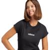 imageadidas Womens Essentials Linear Cotton TShirtBlackWhite