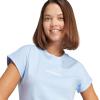 imageadidas Womens Essentials Linear Cotton TShirtBlueWhite