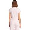 imageadidas Womens Essentials Linear Cotton TShirtClear PinkWhite