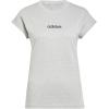 imageadidas Womens Essentials Linear Cotton TShirtMedium Grey HeatherBlack
