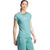 imageadidas Womens Essentials Linear Cotton TShirtPowder TealWhite
