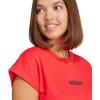 imageadidas Womens Essentials Linear Cotton TShirtPure RubyBlack