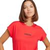 imageadidas Womens Essentials Linear Cotton TShirtPure RubyBlack