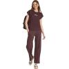 imageadidas Womens Essentials Linear Cotton TShirtShadow BrownWhite