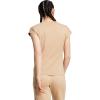 imageadidas Womens Essentials Linear Cotton TShirtWarm SandstoneWhite