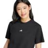 imageadidas Womens Essentials Small Logo Cotton TShirtBlackWhite