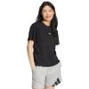 imageadidas Womens Essentials Small Logo Cotton TShirtBlackWhite