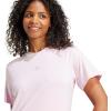 imageadidas Womens Essentials Small Logo Cotton TShirtClear PinkWhite