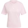 imageadidas Womens Essentials Small Logo Cotton TShirtClear PinkWhite
