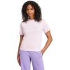 imageadidas Womens Essentials Small Logo Cotton TShirtClear PinkWhite
