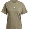 imageadidas Womens Essentials Small Logo Cotton TShirtOlive StrataWhite