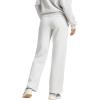 imageadidas Womens Essentials Small Logo Feel Cozy Open Hem PantsLight Grey HeatherWhite