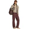 imageadidas Womens Essentials Small Logo Feel Cozy Open Hem PantsShadow BrownWhite