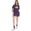 imageadidas Womens Essentials Small Logo Feel Cozy ShortsAurora PlumBlack