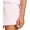 imageadidas Womens Essentials Small Logo Feel Cozy ShortsClear PinkWhite