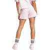 imageadidas Womens Essentials Small Logo Feel Cozy ShortsClear PinkWhite