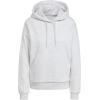 imageadidas Womens Essentials Small Logo Feelcozy HoodieLight Grey HeatherWhite