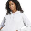 imageadidas Womens Essentials Small Logo Feelcozy HoodieLight Grey HeatherWhite