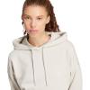 imageadidas Womens Essentials Small Logo Feelcozy HoodieWonder AluminaWhite